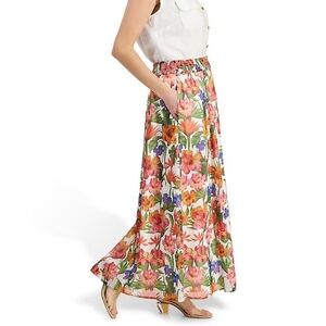 I.N.C. International Concepts Women's Floral Pull-On A-Line Maxi Skirt Large